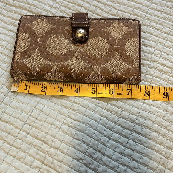 Vintage Coach leather and canvas wallet - Picture 9 of 14